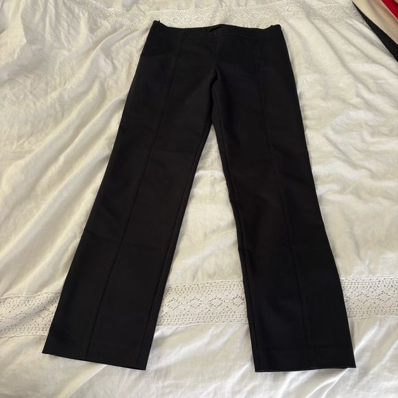 The Row Pants - The Row sz 8 Straight Leg Pants in Black Cotton Career Luxury